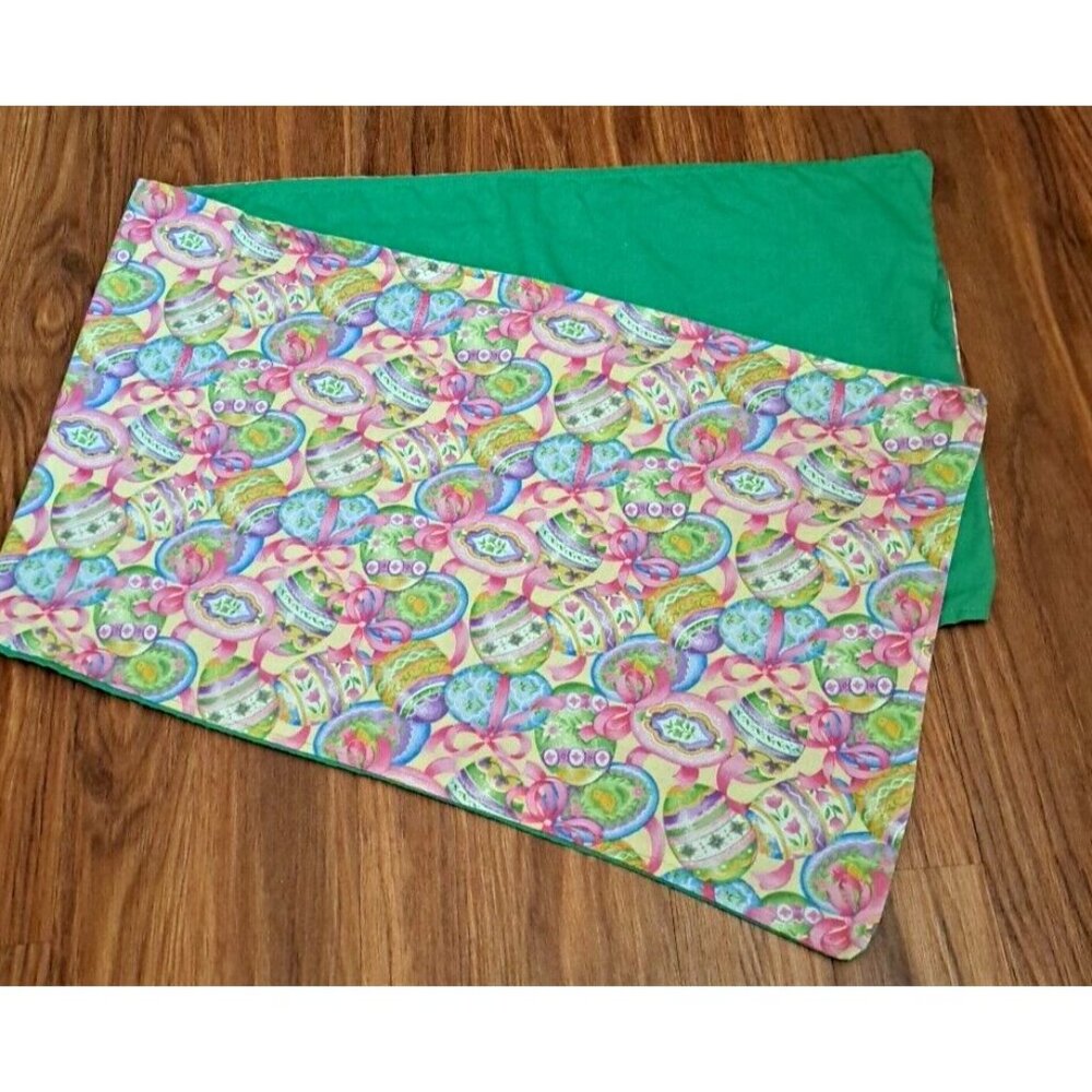 Handmade Easter Egg Table Runner Spring Seasonal Colorful Festive 42x12.5